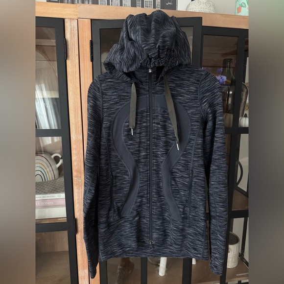 Lululemon Stride Jacket hoodie full zipper up Wren Space Dye heathered charcoal - Picture 2 of 13